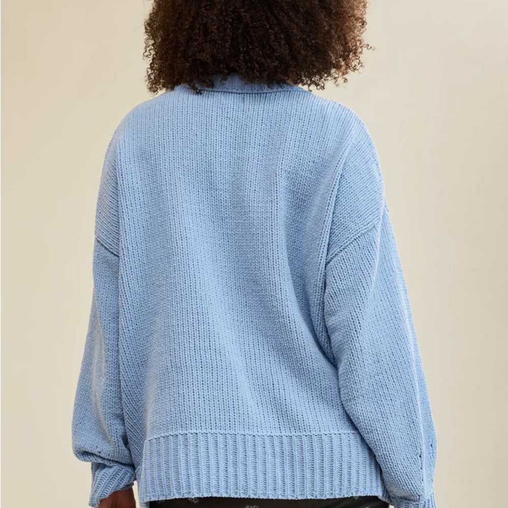 Aerie Light Blue Crew Neck Sweater S - Picture 2 of 10